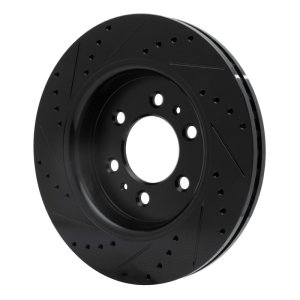 Ford Expedition Brake Rotor (1) - Front Right - R1 Concepts - Drilled & Slotted - Black - `07-`21